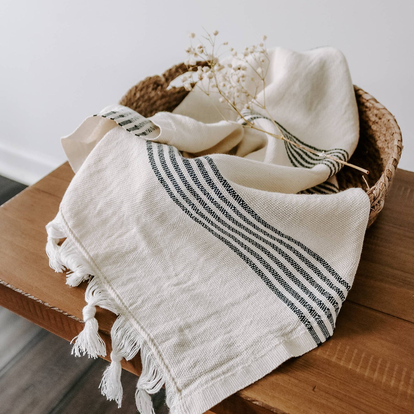 Turkish Cotton Hand Towel, Multi Stripe - Home Decor & Gifts