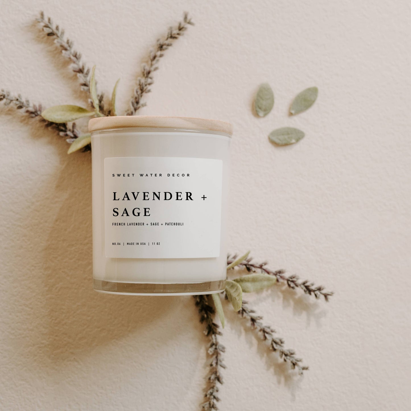 Lavender and Sage 11 oz Soy Candle - Home Decor & Gifts