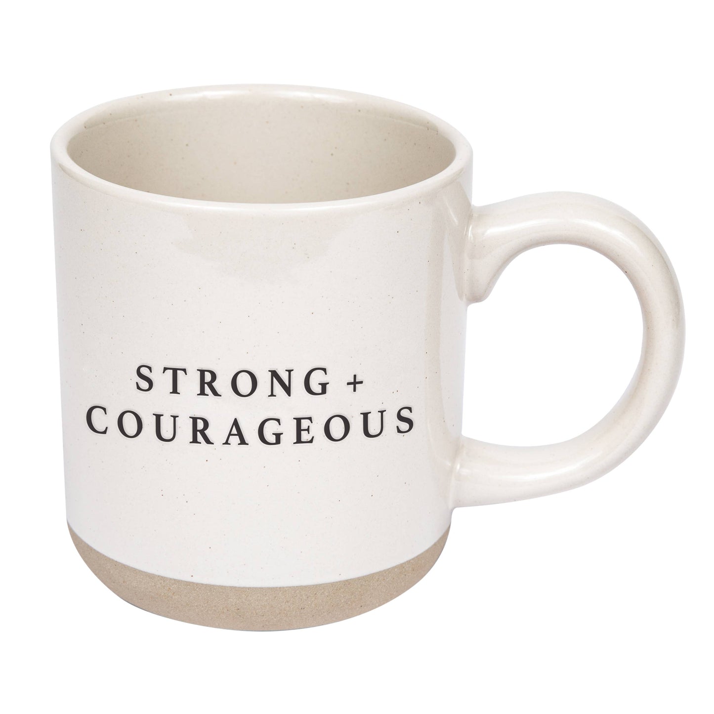 Strong & Courageous Stoneware Coffee Mug -Gifts & Home Decor